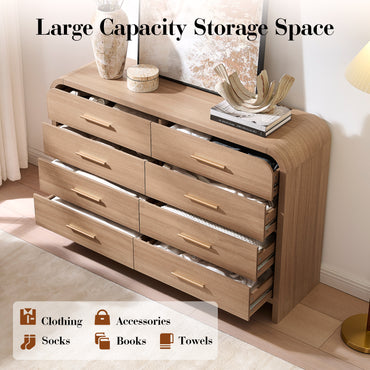 Curved 8-Drawer Dresser