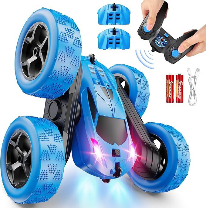 2.4GHz RC Stunt Cars Toys for Kids Blue
