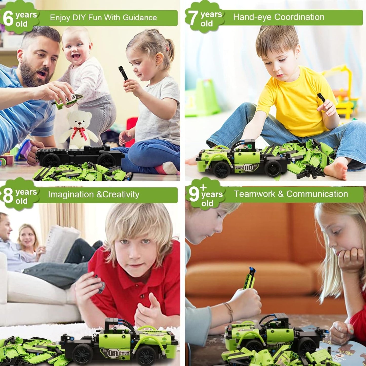 Building Toys for Kids with 2-in-1 Remote Controller