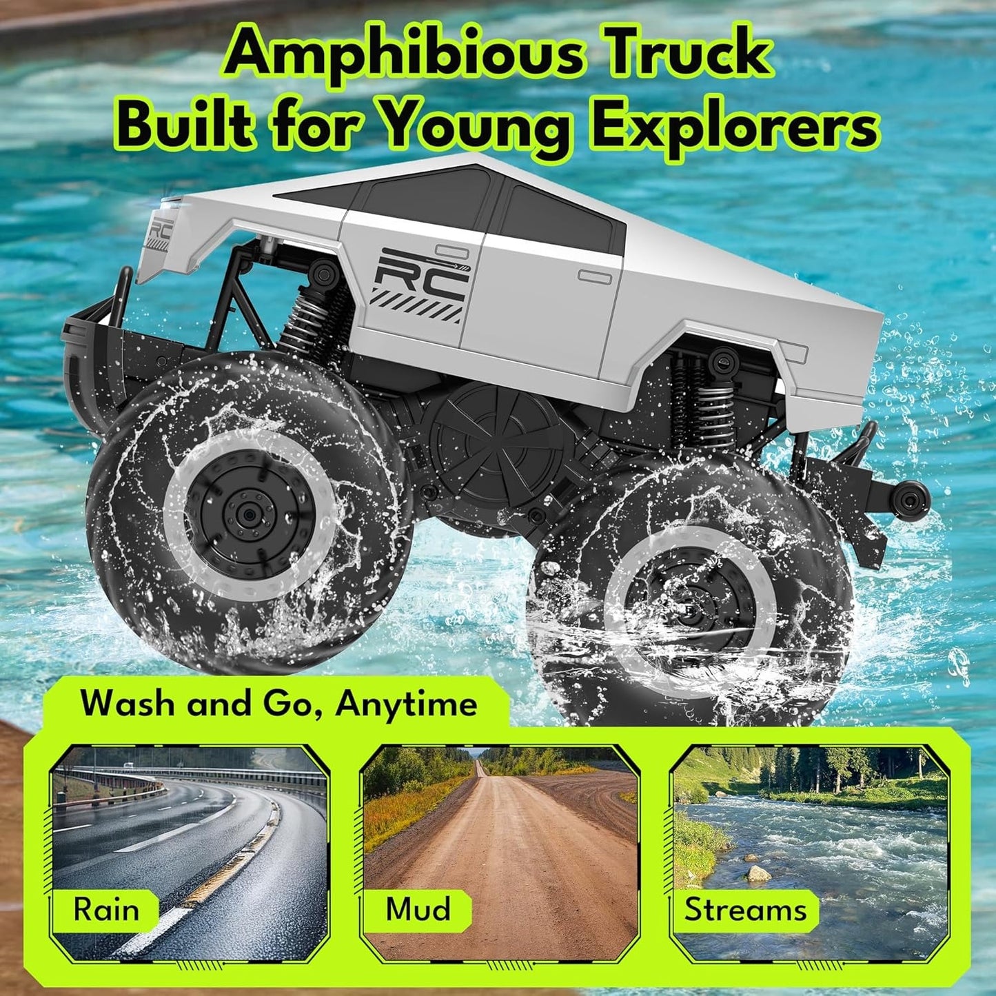 1:16 Waterproof Rc Cars Cyber Toy Monster Truck