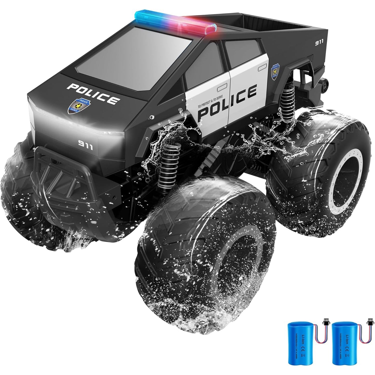 1:16 Amphibious Remote Control Car Cyber Police Toy