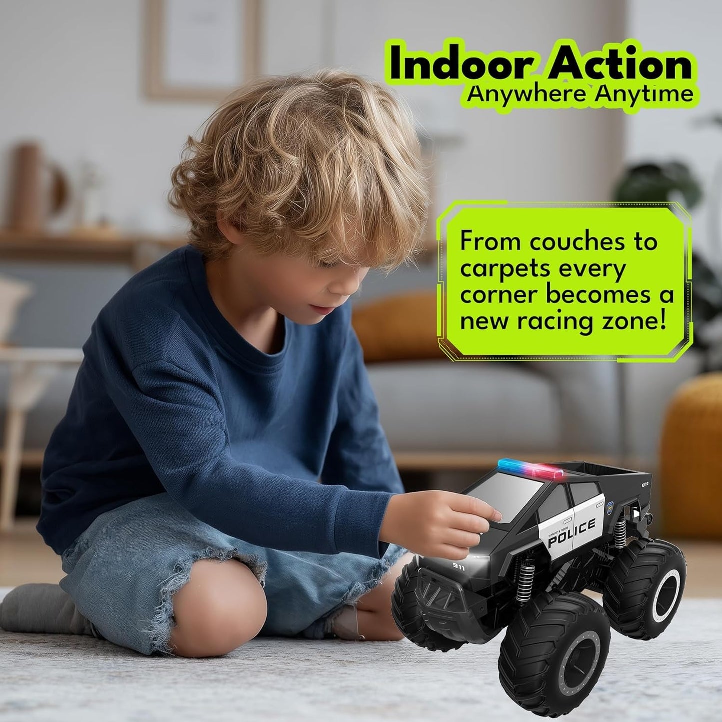 1:16 Amphibious Remote Control Car Cyber Police Toy