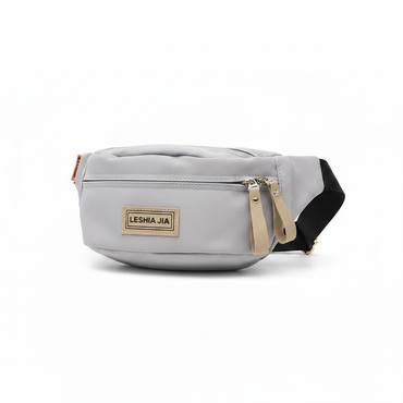 Light Gray Waist Bag White Background
