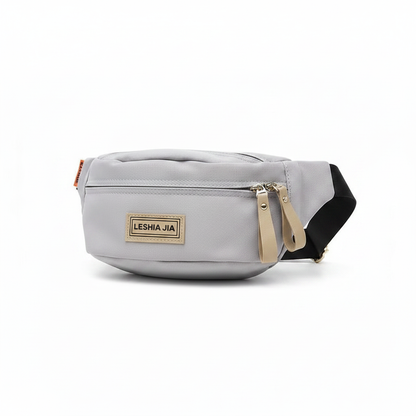 Light Gray Waist Bag White Background
