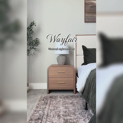 Curved 1-Drawer Nightstand