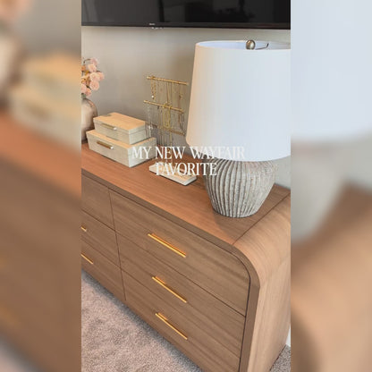 Curved 6-Drawer Dresser