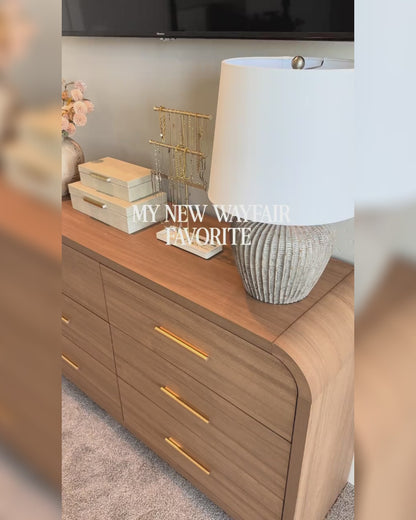 【Halloween Pre-Sale】Curved 6-Drawer Dresser