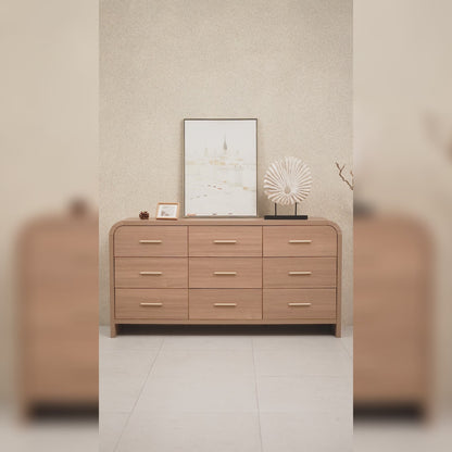 Curved 9-Drawer Dresser